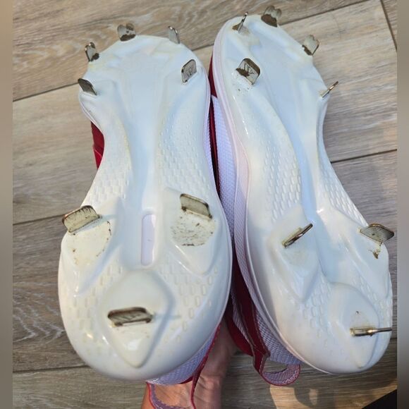 Adidas Icon baseball softball turf shoe red white sneaker size men's 8.5 - Picture 5 of 12